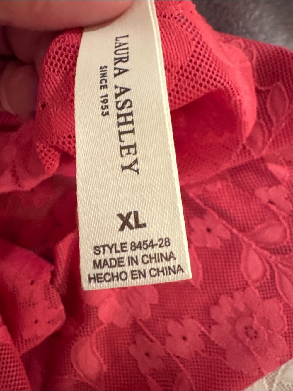 Laura Ashley Stretch Lace Bikini Trio - Red, Hot Pink, Light Pink - Picture 3 of 4